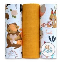 EGA KIDS Pieluszki muślinowe Premium 60x80cm zestaw nr 1 (1136), 3 szt.
