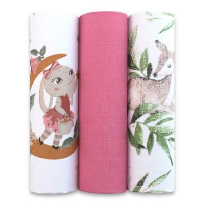 EGA KIDS Pieluszki muślinowe Premium 60x80cm zestaw nr 49 (8517), 3 szt.