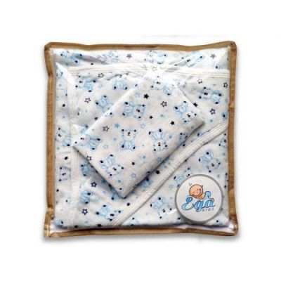 EGA KIDS Wyprawka bambusowa Miś niebieski czarna gwiazdka
