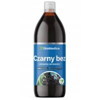 EKAMEDICA CZARNY BEZ sok z czarnego bzu 100% 1000 ml