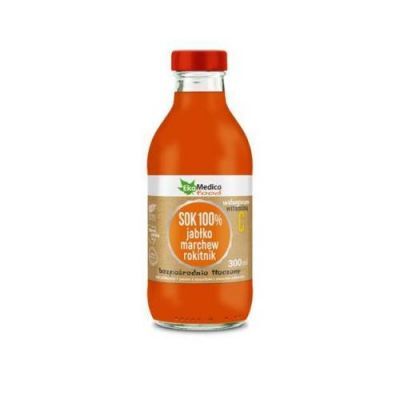 EKAMEDICA FOOD Sok 100% Jabłko Marchew Rokitnik 300 ml