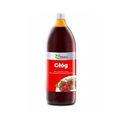 EKAMEDICA GŁÓG sok z owoców głogu 100% 1000 ml