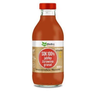 Ekamedica Jabłko, żurawina, granat sok, 300ml