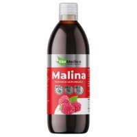 EkaMedica Malina 100% Sok z malin z witaminą C, 500 ml
