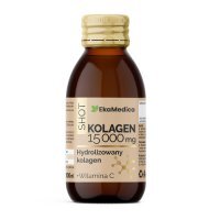 EkaMedica Shot Kolagen 15 000mg z witaminą C smak marakuja-pomarańcza, 100 ml
