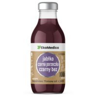EKAMEDICA Sok 100% Jabłko Czarna Porzeczka Czarny Bez 300 ml