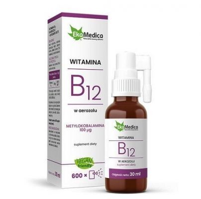 EKAMEDICA Witamina B12 w aerozolu 30 ml DATA WAŻNOŚCI