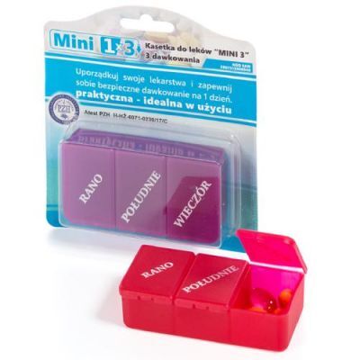 EL-COMP Mini Kasetka do leków 1 dniowa 3 komory
