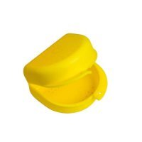 El-Comp Pudełko-pojemnik na aparat ortodontyczny żółty