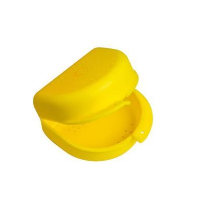 El-Comp Pudełko-pojemnik na aparat ortodontyczny żółty