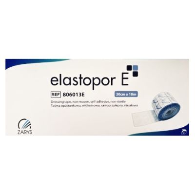ELASTOPOR E Taśma opatrunkowa włókninowa samoprzylepna niejałowa 20cm x 10m, 1 szt.