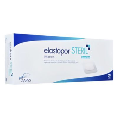 Elastopor Steril Opatrunek jałowy włókninowy samoprzylepny z wkładem chłonnym 10cm x 30cm, 25 szt