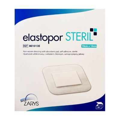 ELASTOPOR STERIL Opatrunek jałowy włókninowy samoprzylepny z wkładem chłonnym 10x10cm, 30 szt.