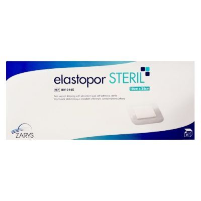 ELASTOPOR STERIL Opatrunek jałowy włókninowy samoprzylepny z wkładem chłonnym 10x25cm, 25 szt.
