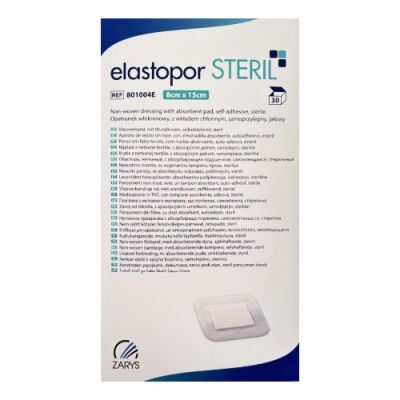 ELASTOPOR STERIL Opatrunek jałowy włókninowy samoprzylepny z wkładem chłonnym 8x15cm, 30 szt.