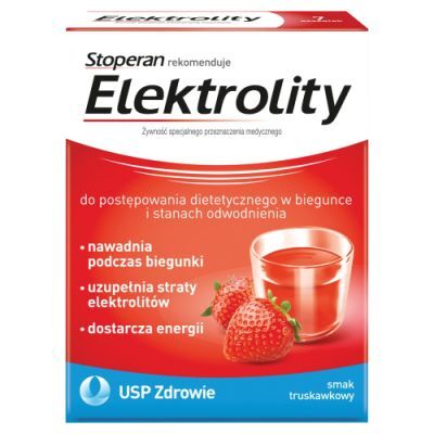 ELEKTROLITY 7 saszetek o smaku truskawkowym