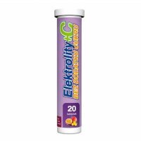 Elektrolity + C bez dodatku cukru, 20 tabl. musujących