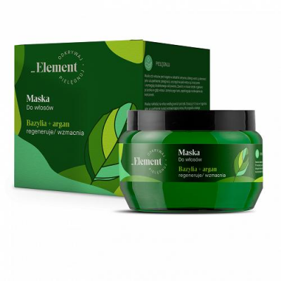 ELEMENT Maska do włosów bazylia+argan 200ml (zielona etykieta)