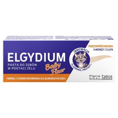 Elgydium Baby Fluor Pasta do zębów w postaci żelu przeciwpróchnicowa dla dzieci od 6 miesiąca życia, 30 ml
