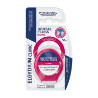 Elgydium Clinic Dental Gum Nić dentystyczna do wrażliwych dziąseł, 50 m