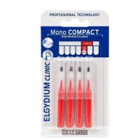 ELGYDIUM CLINIC MONO COMPACT 4 Szczoteczki do przestrzeni międzyzębowych - czerwone