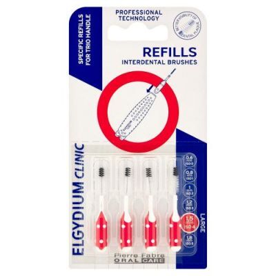Elgydium Clinic Refills Wkłady do szczoteczki międzyzębowej 1,5 mm, 4 szt.