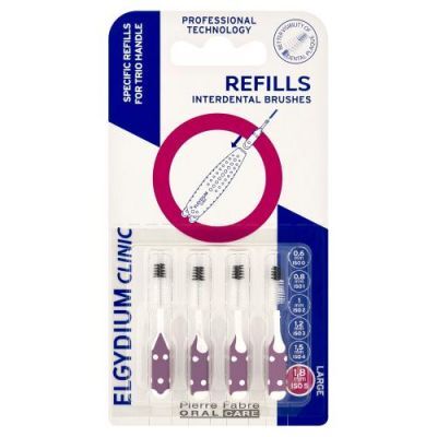 Elgydium Clinic Refills Wkłady do szczoteczki międzyzębowej 1,8 mm, 4 szt.