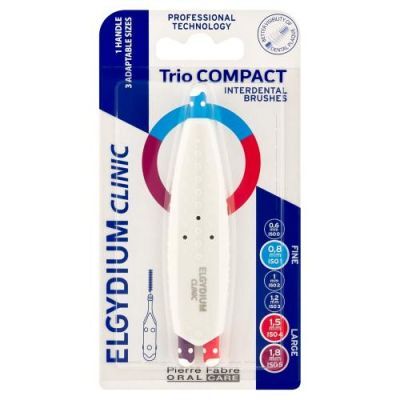 Elgydium Clinic Trio Compact Szczoteczka do przestrzeni międzyzębowych 0,8/1,5/1,8mm, 1 szt.