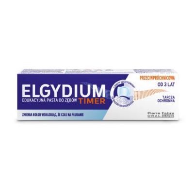 Elgydium Timer Edukacyjna pasta do zębów dla dzieci przeciwpróchnicowa smak owoce leśne, 50 ml