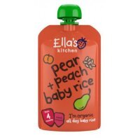 Ella's Kitchen BIO Baby ryż, gruszka i brzoskwinia, 120 g