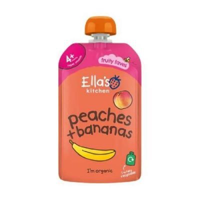 Ella's Kitchen BIO Banan z brzoskwinią, 120g KRÓTKA DATA 31.12.2025