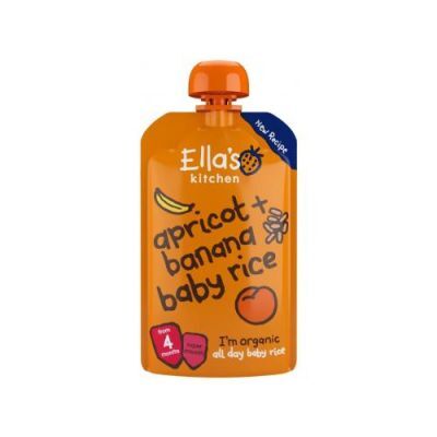 Ella's Kitchen BIO Ryż dla dzieci, banan i morela, 120g KRÓTKA DATA 31.10.2026