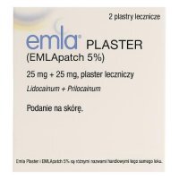 Emla Plaster leczniczy miejscowo znieczulający np przy iniekcjach, 2 szt. INPHARM KRÓTKA DATA 28.02.2026