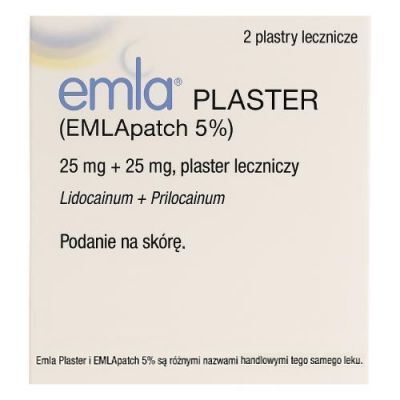 Emla Plaster leczniczy miejscowo znieczulający np przy iniekcjach, 2 szt. INPHARM KRÓTKA DATA 28.02.2026
