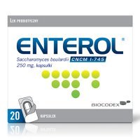 ENTEROL 250 mg 20 kapsułek, na mikroflorę jelit i biegunkę
