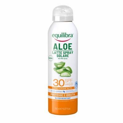 EQUILIBRA Aloesowe mleczko do opalania w sprayu SPF 30, 150 ml