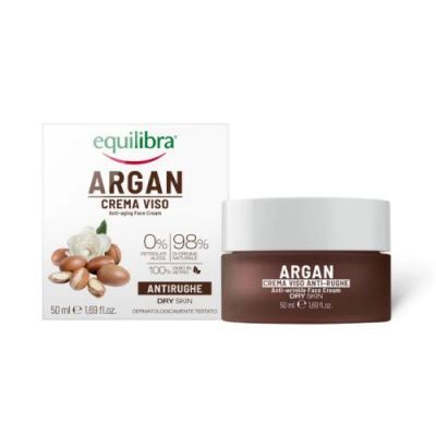 EQUILIBRA  Arganowy przeciwzmarszczkowy krem do twarzy, 50ml