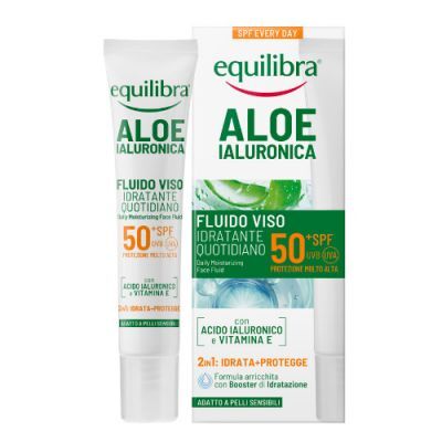 Equilibra Nawilżający fluid do twarzy do codziennego stosowania SPF 50+, 40 ml