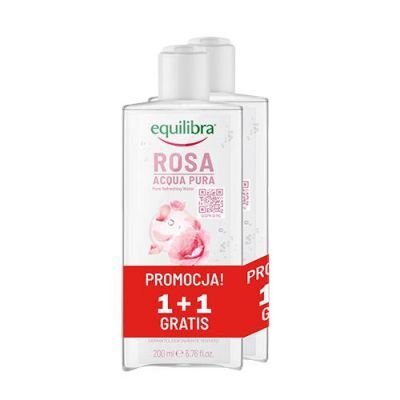 EQUILIBRA Rosa Odświeżająca czysta woda różana, 2x200ml