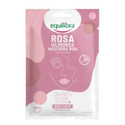 EQUILIBRA Rosa Różana rewitalizująca maska do twarzy w płachcie
