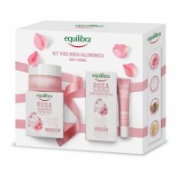 EQUILIBRA Zestaw Rosa Różany krem przeciwstarzeniowy, 50ml + Różany liftingujący krem pod oczy, 30ml