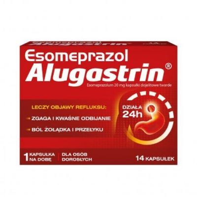 ESOMEPRAZOL ALUGASTRIN 20 mg 14 kapsułek dojelitowych