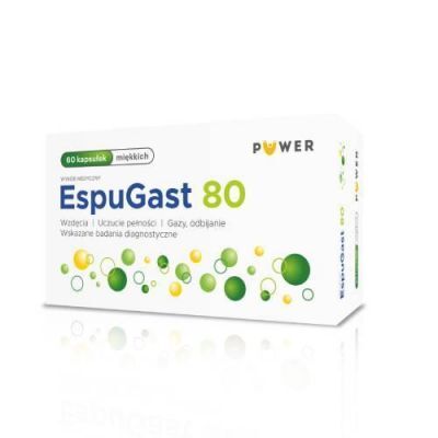 EspuGast 80mg, 60 kapsułek miękkich  KRÓTKA DATA 31.03.2026