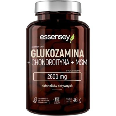 ESSENSEY Glukozamina + Chondroityna + MSM 120 kapsułek