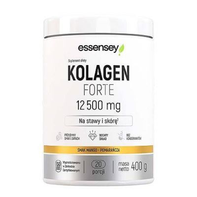 Essensey Kolagen Forte 12500 mg smak mango-pomarańcza, 400 g