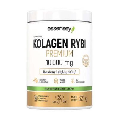 Essensey Kolagen Rybi Premium smak zielona herbata-limonka, 321 g