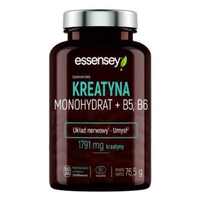 Essensey Kreatyna Monohydrat + B5, B6, 90 kaps.