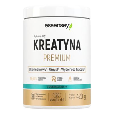 Essensey Kreatyna Premium o smaku neutralnym, 420 g