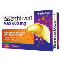 EssentiLivert Max 600 mg, 30 kaps.