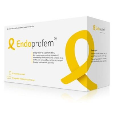 Establo Pharma Endoprofem, 30 saszetek na dzień + 30 kapsułek probiotycznych na noc